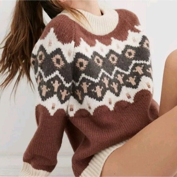 Aerie Sweaters - Aerie Sweater Womens Small Wool Blend‎ Fair Isle